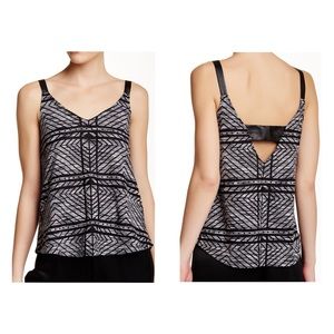 Ella Moss Faux Leather Trim Tank XS